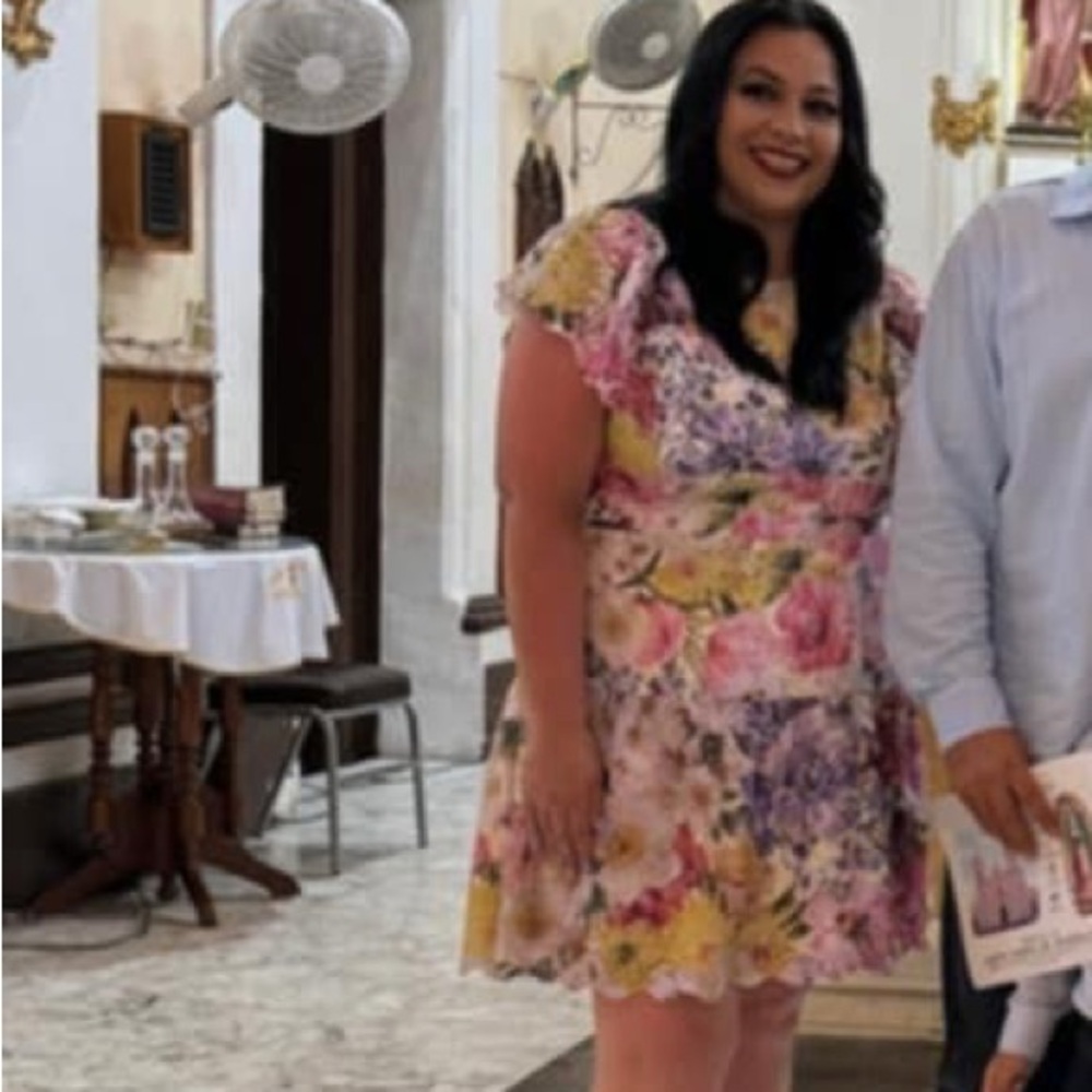 Floral Ruffle Sleeve Dress - Picture 5 of 6